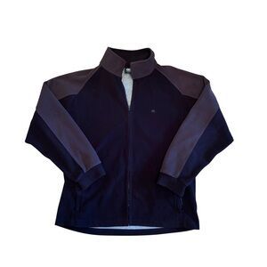 Modrobes Y2K Black and Gray Fleece Zip-Up Jacket